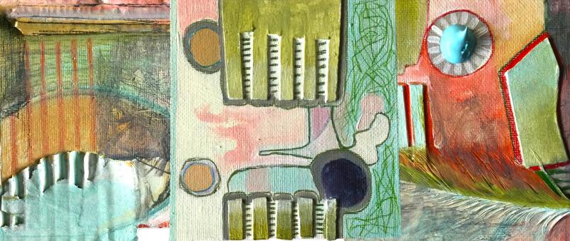 After Work: Assemblage - Collagen mit Mixed Media