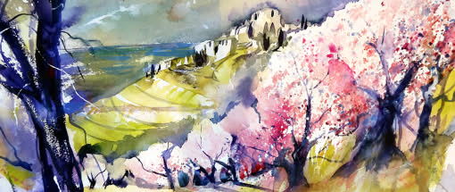 After Work: Frühlingslandschaft im Aquarell